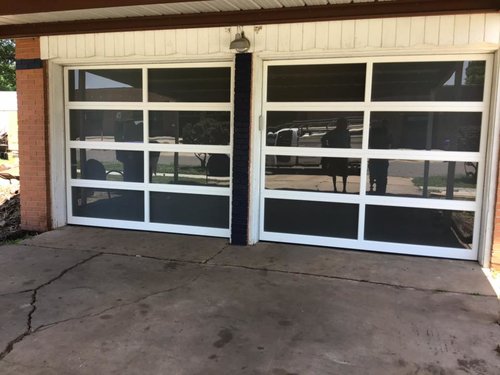 full view glass garage doors